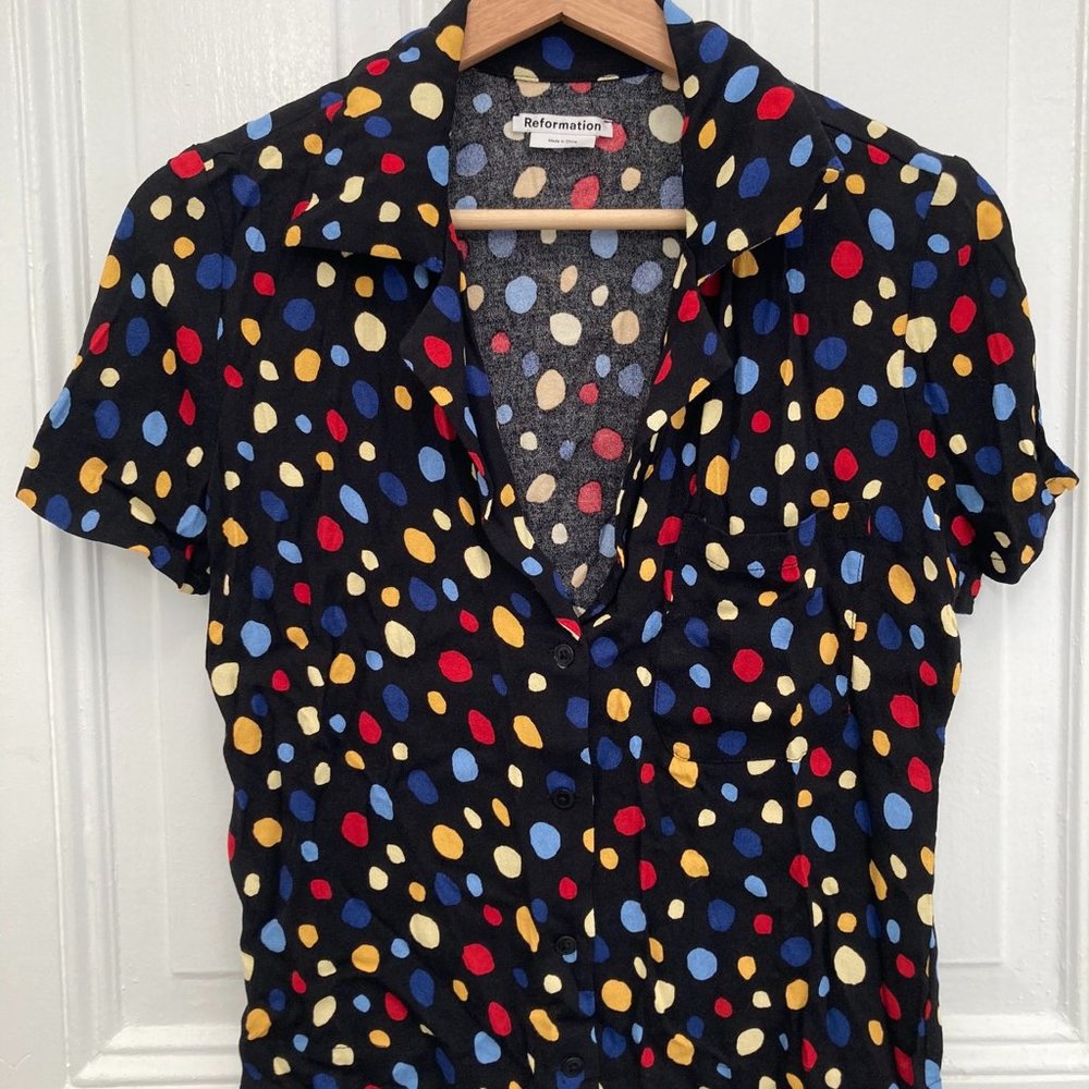 Reformation Polka Dot Top